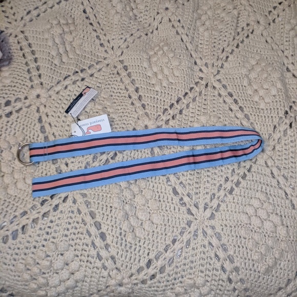 Vineyard Vines NWT new stripe belt blue pink men S - Picture 8 of 8